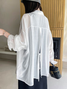 LANGPIN | Ladies Lightweight Loose Fit Silk Striped Shirt Breathable Comfortable Skin-Friendly Long Sleeve Casual Top Summer Fashion