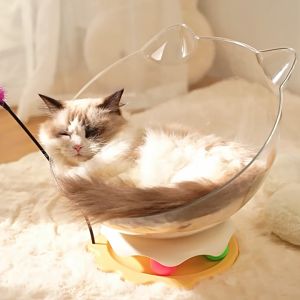 Space Capsule Cat Bed Cat Turntable Toys Teaser Sleeping Bed Ball Hide And Seek House Sofa Relax