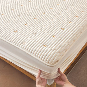 Class a Baby Grade Waterproof Cotton Bed Canopy Thick Full Wrap Anti Slip Mattress Protector Cover All Season Universal