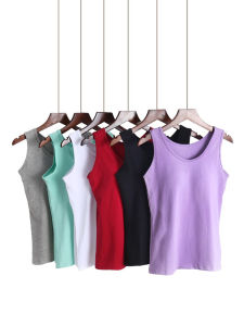 Womens Pure Cotton Slim Fit Sleeveless Vest Underwear Large Size No Steel Ring One Piece Autumn Winter Inner Wear Outer Wear