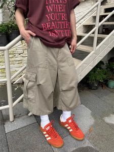 กางเกงขายาวทรงหลวมสไตล์ย้อนยุคแบบอเมริกันสำหรับฤดูร้อนสำหรับผู้ชายและผู้หญิง กางเกงขายาวทรงหลวมสำหรับใส่ไปทำงาน