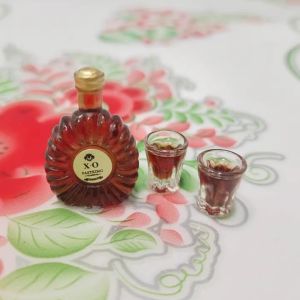 DIY | Miniature Photo Prop Bar Scene Model Mini Wine Bottle and Glass