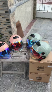 Nón bảo hiểm 2/3 Royal M289 Xanh Mint 2 kính chính hãng gắn kính màu cao cấp