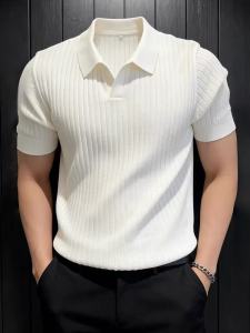 Áo Thun Polo Cổ Sếu Màu Mơ Slim Fit Phong Cách Công Sở