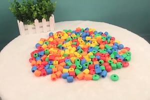 Childrens Beading Toy Fine Motor Skills Training Thread Stringing Blocks Focus Improvement