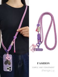 สายรัดโทรศัพท์มือถือแบบยาวหลายส่วนที่ปรับได้สำหรับใส่ข้างไหล่ สายรัดคอ สายรัดเครื่องประดับรูปเมฆจีน สายรัดเครื่องขยายเสียงผึ้ง สายรัดโทรศัพท์มือถือ