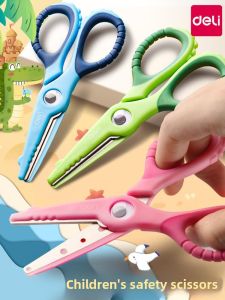 MONLEYTA | Childrens Safety Scissors Plastic Craft Paper Cutting Tools Cute Colorful Card Paper Round Tip Non-Damaging Kindergarten Art Supplies