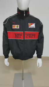 【Local Brand】Áo khoác Ferrari thêu Áo khoác bomber gió nam Áo khoác mỏng thể thao thời trang