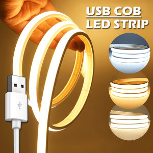 5V USB Neon LED Strip Light COB LED Strip Lights 320LEDs/M Dimmable LED Neon Rope Light LED Strip for Bedroom Cabinet Lighting