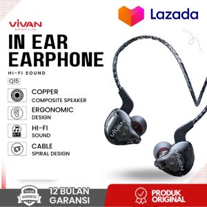 Handsfree Earphone Vivan Q15 Original Bergaransi
