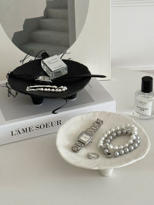 Nordic Ceramic Jewelry Storage Tray Incense Display Tray Entrance Tray Desktop Organizer High-End Artistic Decorations