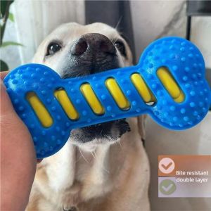 Pet Dog Chew Toy Teeth Cleaning Molar Stick Rubber Bone Toy Puppy Interactive Stick Dog Chewing Bite Toys