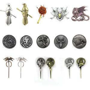 Hand of Kings Brooch Ice & Fire Pin Dragon Scale Speak More Retro Fashion Movie Thrones Jewelry Gift Accessories for Men