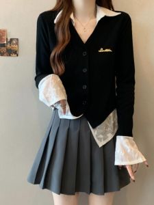 เสื้อเชิ้ตคอโปโลแขนยาวแฟชั่นไซส์ใหญ่สำหรับผู้หญิง ฤดูใบไม้ร่วง 2025 ทรงเข้ารูป ทรงพอดีตัว ทรงเข้ารูป ทรงเข้ารูป