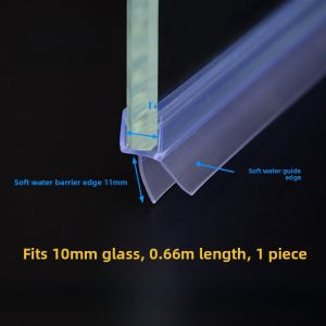 Thickened Glass Door Bottom Water Barrier Shower Room Sliding Door Sealant Waterproof Strip Bathroom Bathroom Door Weatherstrip