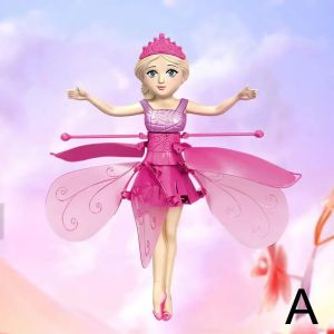 Funny Inductive Flying Doll Suspended Quadcopter Flying Fairy Cute Magical Princess Mini Drone Fly Toy Gesture Rotating Dancing