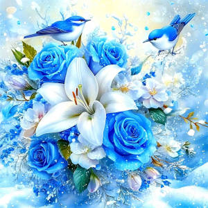 Huacan Full Drill Diamond Mosaic Flower 5D DIY Square Round Diamond Painting Bird Picture Of Rhinestones