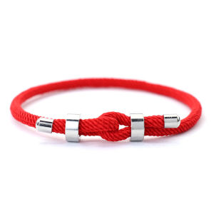 Noter Lucky Red Thread Bracelet For Men Unfading Stainless Steel Adjustable Cord Chain Braslet Pulsera Roja De Proteccion Joias