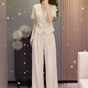 SUYE | Summer New Fashion V-neck Leisure Suit
