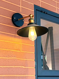 American Style Industrial Coffee Shop Corridor Bedroom Hallway Lighting Personalized Vintage Iron Wall Lamp LED Light Source