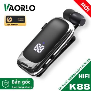 Tai Nghe Bluetooth 5.4 K88 Lavalier Dành Cho Doanh Nhân Thời Lượng Pin 20 Giờ Màn Hình LED Khử Tiếng Ồn Không Dây Kiểu Đeo Trong Tai Có Micro