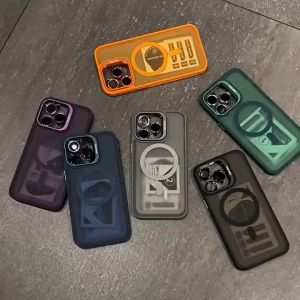 เคสพร้อมเลนส์กล้อง เคสดำใสชาร์จได้ สำหรับ iPhone 16 16Pro 16Plus 16Promax14 15 PRO MAX 13PROMAX เคสแม่เหล็กล่าสุด