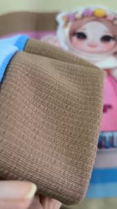 ZOF - Setelan cargo anak perempuan motif stripe boneka hijab ekspresi printing DTF / Usia 5th-12th