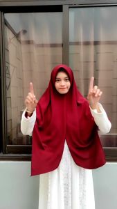 JILBAB SEGI EMPAT 130x130 SYARI JUMBO KERUDUNG WOLFIS | TERMURAH | TEBAL TIDAK NERAWANG