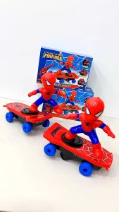 BHQ TOYS เล่นสเกตบอร์ดสไปเดอร์แมนของเล่นเด็ก และเล่นเสริมพัฒนาการ มีเพลง และแสง