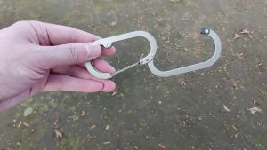 Thép Không Gỉ D-Type Carabiner Móc Khóa Khóa Kẹp Cho Ba Lô Ngoài Trời Cắm Trại Leo Núi Câu Cá