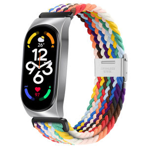 Soft Woven Bracelet for Xiaomi Band 10 New Model 9/8/7 Buckle Sports Smart Watch Replacement Wristband Compatible with 5/6/7 Generations