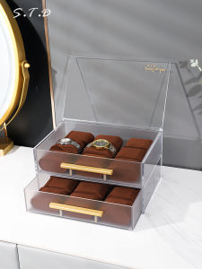Acrylic Watch Box Transparent Flip Dustproof Simple and High-End Mechanical Watch Box Watch Box Bracelet Watch Storage Box