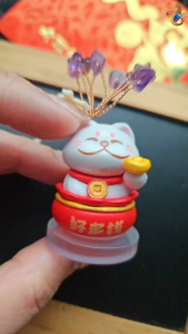 Lucky Fortune Cat Crystal Tree Display (Random Types)