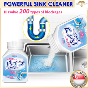 🇸🇬【SG stock】Japan Powerful Sink Drainer Cleaner Pipe Cleaner Anti Clog Drain Kitchen Clogged Drain Filter Cleaning Pipe 管道疏通300g