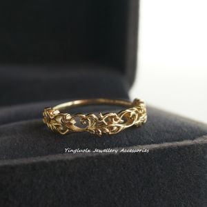 แหวนลายดอกไม้แครนเบอร์รี่แหวนผู้หญิงลายดอกไม้เงิน925ย้อนยุคเครื่องประดับเบาๆสไตล์ญี่ปุ่นคลาสสิกแฟชั่น