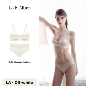 French Style Lustrous Satin Lift & Pushup Lace Bra