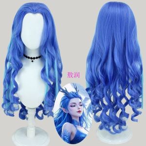 Phụ Kiện Cosplay Tóc Dài Xoăn Màu Xanh Cho Tiệc Hóa Trang Phụ Kiện Chụp Ảnh Phụ Kiện Tóc Giả Cho Tiệc Sinh Nhật
