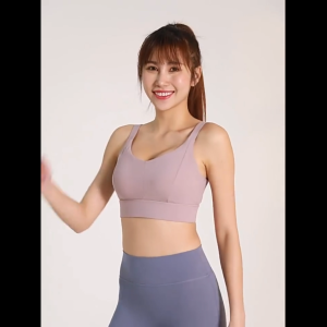 Yoga Sports Bra Shockproof High Strength Fitness Yoga Vest Fixed Pads Beautiful Back Fitness Bra for Women
