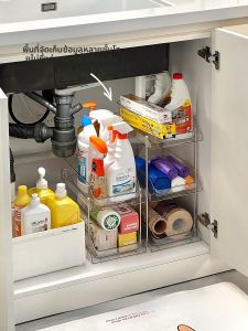 ชั้นวางของใต้ชาน้ำส้วมแบบจับจ่ายได้หลายชั้น สไตล์เรียบง่าย สีพื้น อุปกรณ์จัดระเบียบในห้องน้ำที่เป็นมิตรกับสิ่งแวดล้อม