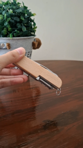 Personalized Wooden Multi Tool Swiss Pocket Knife | Laser Engraved Gift Tokens Souvenir
