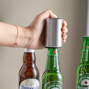 1PCS Automatic Beer Bottle Opener Push Down and Pop Off Glass Soda No Damage Cap