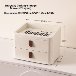 XUNHUAI | Large Capacity Entryway Drawer Storage Box