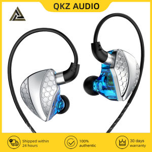 QKZ Hi6T Original In Ear Wired Earphone 3.5mm Dynamic Monitor Headphone With Mic Sports HiFi Heavy Bass Noise Cancelling Headset
