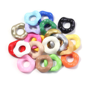 20 Chiếc 16mm Màu Kẹo Acrylic Hạt Nhiều Màu Sắc Hình Bánh Rán Hạt Cho DIY Trang Sức Làm Vòng Tay Điện Thoại Dây Xích Móc Khóa