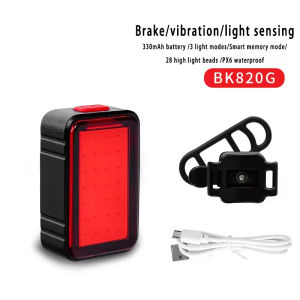 Đèn Hậu Xe Đạp Sạc USB Chống Nước IPX6 Cảm Biến Phanh Thông Minh Đèn Hậu Cho Xe Đạp Ban Đêm An Toàn Khi Đi Xe Đạp Ban Đêm Phụ Kiện Xe Đạp