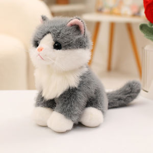 Simulation Cat Doll Gentle And Comfortable Lifelke Doll Stuffed Animal Cat Home Ornament Holiday Surprise Gift