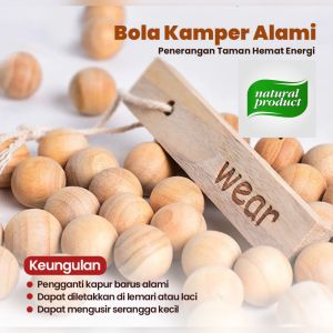 ISI 5 PC BOLA KAYU KAMPER ALAMI PENGUSIR SERANGGA