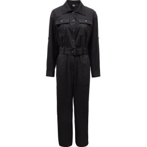 Vero Moda Womens Casual One-Piece Suit Belted Waist Slimming Commuter Versatile Long Pants High Waist Polyester Fiber