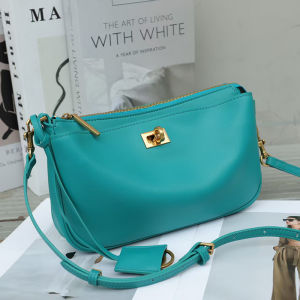 MEIFEI | Leather Crossbody Bag Small Square Bag With Lock