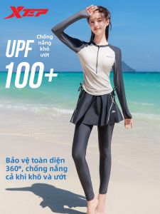 XTEP | Conservative Long Sleeve Long Pants Split Swimwear